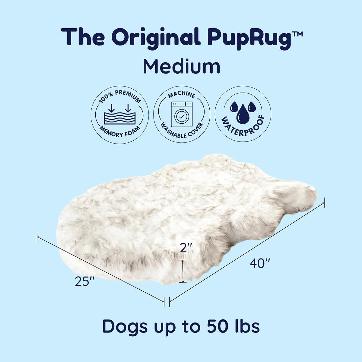 PupRug - Cama ortopédica de espuma viscoelástica para perro