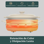 Claypot olla de cocción lenta de 4 cuartos de galón, olla multicocción 8 en 1 con programación flexible, bandeja extraíble, antiadherente, apta para horno hasta 450 °F, avena