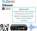 Receptor Bluetooth 5.4 sin pérdida BLT-HD LDAC/aptX con alcance largo, RCA