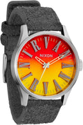 NIXON x Nirvana Sentry Leather Unplug Fade A1418 - Reloj de cuarzo japonés para hombre