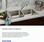 Elkay GE125213 Dayton - Fregadero de acero inoxidable con tapa individual