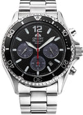 Orient Reloj Solar Quartz 656.2 ft Diver Style con Cronógrafo y Cristal de Zafiro