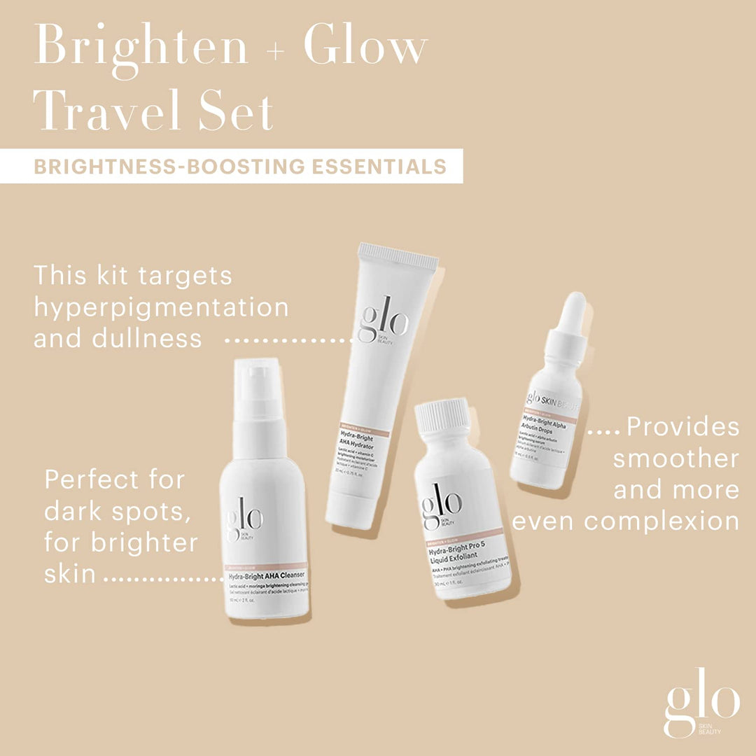 Glo Skin Beauty Set de viaje Brighten + Glow | Mini kit profesional...