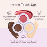 Subtl - Pila de maquillaje 3 en 1, bronceador crema, iluminador en...