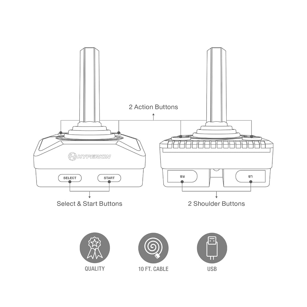 Controlador de juego Hyperkin Trooper 2 Premium USB para PC, Mac, Linux