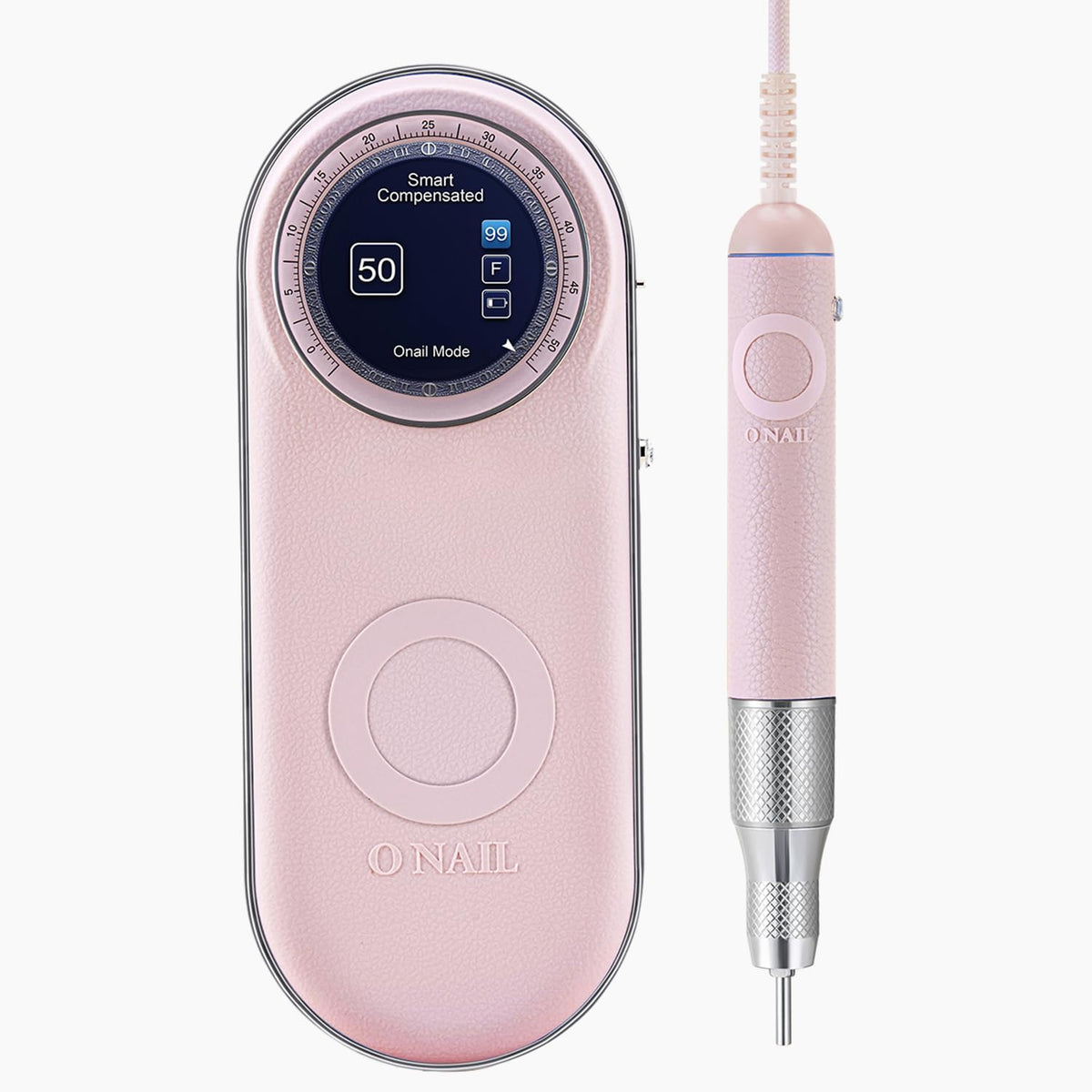 Taladro de uñas eléctrico profesional de 50,000 rpm, con pantalla LCD, control inteligente y sin vibraciones, kit de brocas de vástago de 0.118 in, modo principiante para eliminación de gel