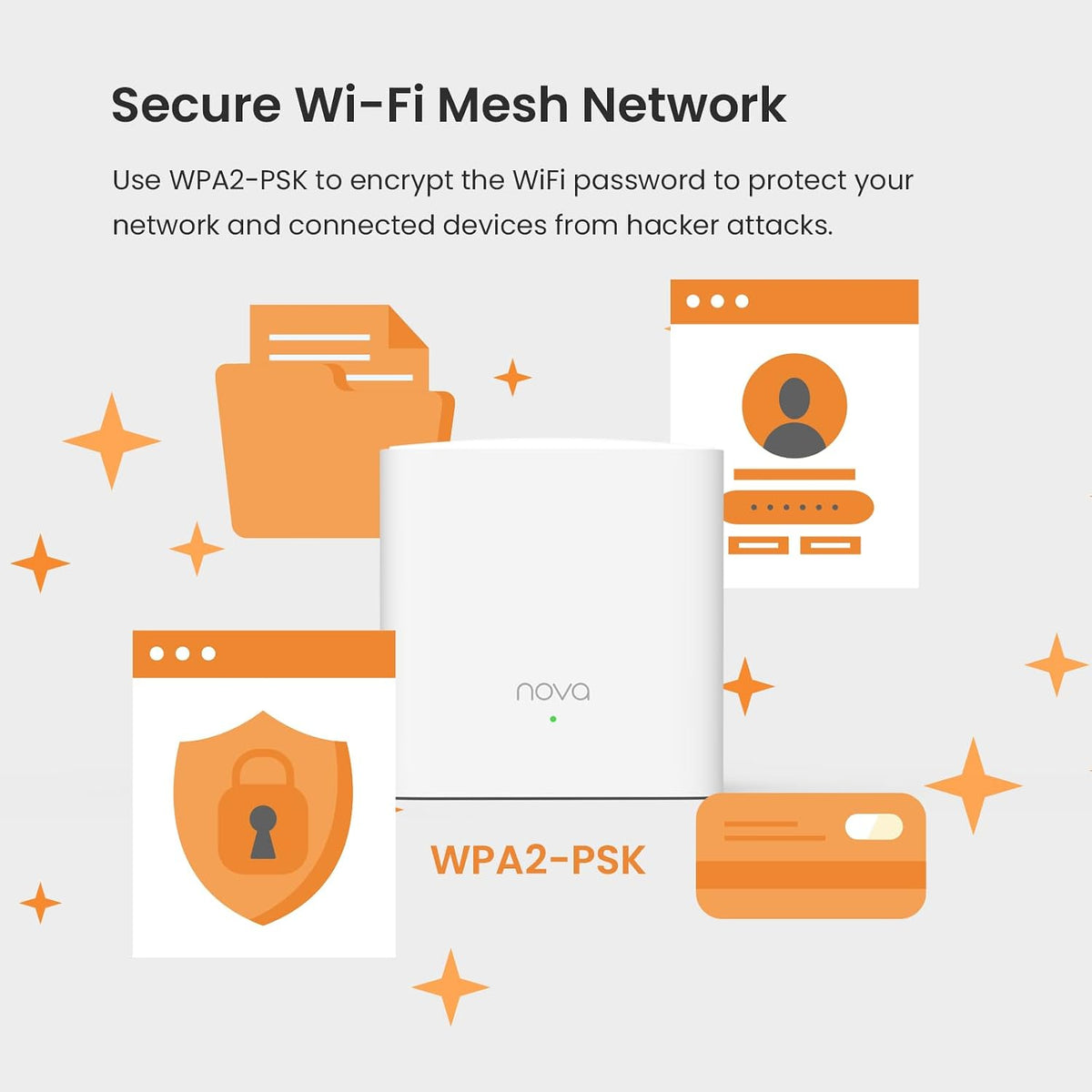 Tenda Nova Mesh WiFi System MW5G - Cubre hasta 3500 pies cuadrados - Sistema de malla WiFi AC1200 para todo el hogar - Enrutador de malla Gigabit para 80 dispositivos - Red de malla de doble banda