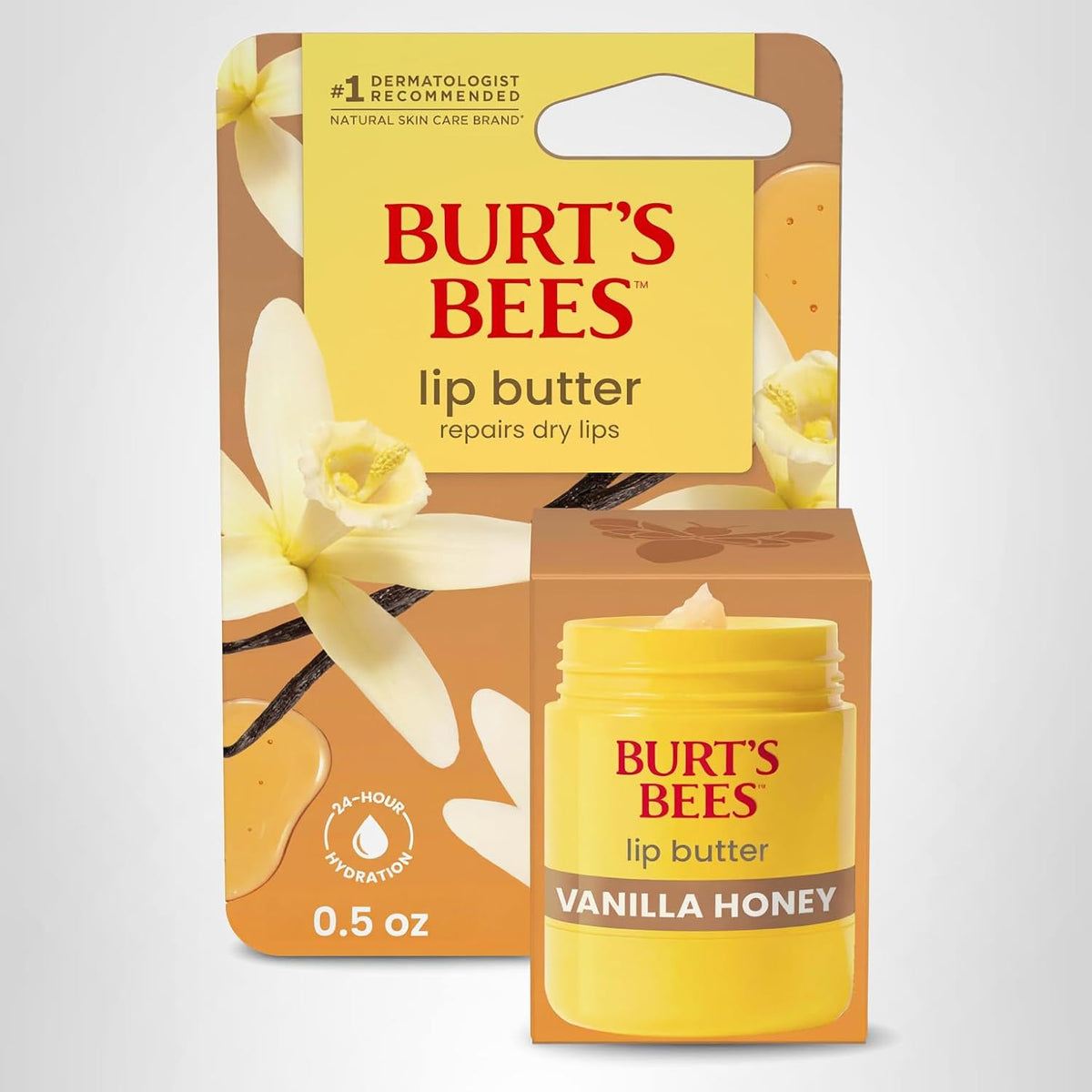 Burt's Bees Mantequilla de labios con miel de vainilla, repara...