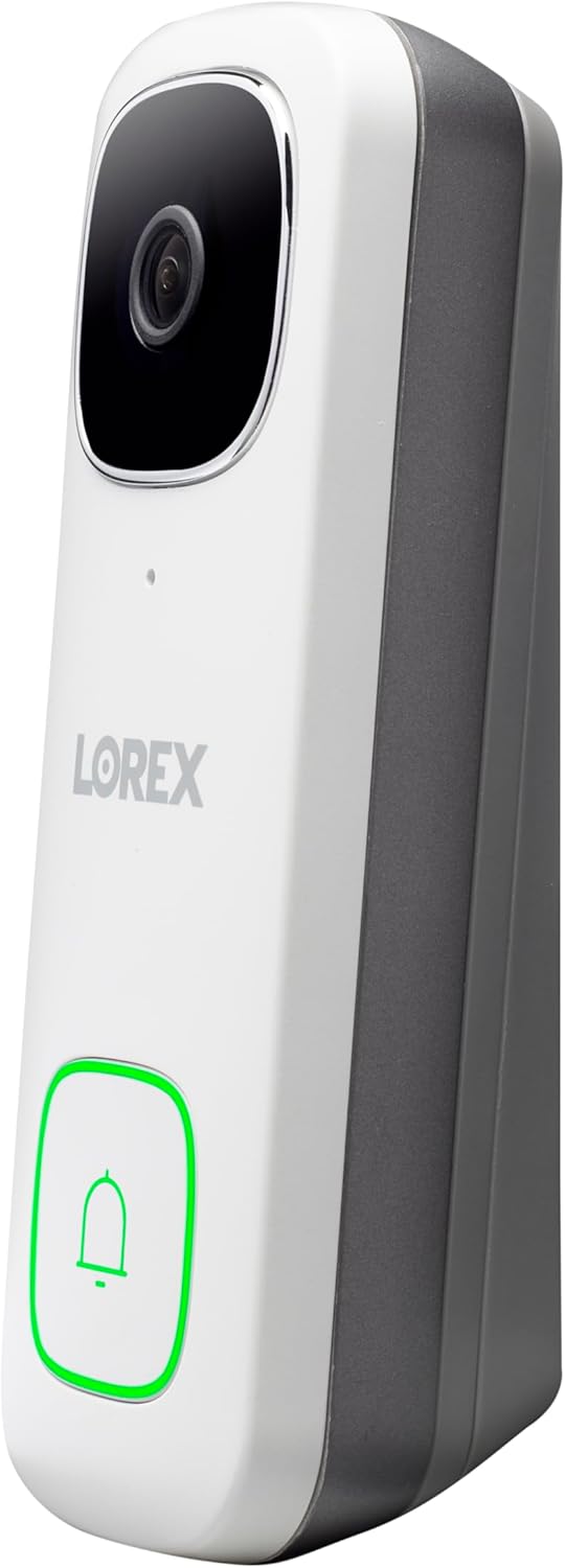 Lorex - Timbre inteligente con video y WiFi de 2K con cable, sin ta...