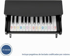 Teclado de Piano para Niños ZIPPY, Piano Digital de 25 Teclas para Niños, Mini Instrumento Educativo Musical de Juguete, Juguete de Madera para Niñas y Niños (Negro)