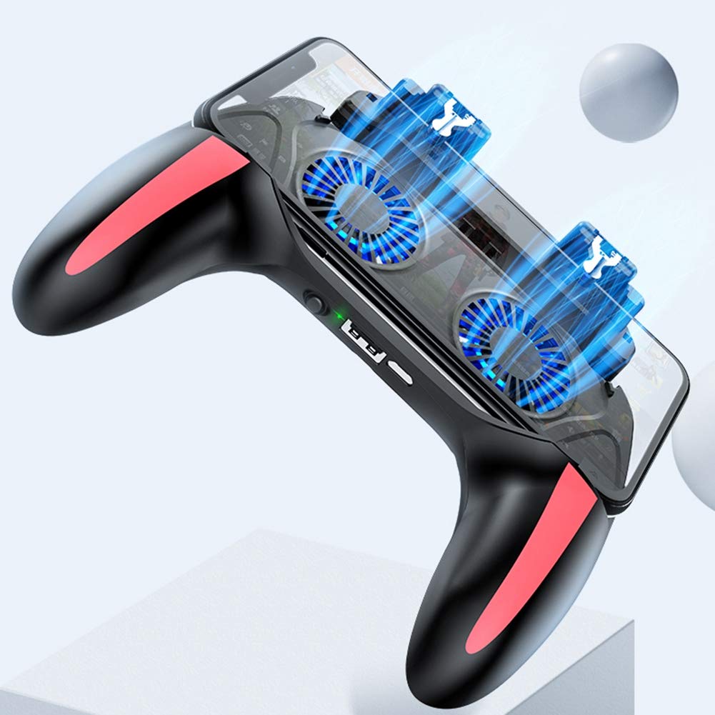 Zopsc controlador de juego móvil ergonómico con enfriamiento, 5000mah