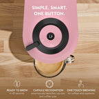 Cafetera Nespresso Vertuo Pop+ para café y espresso por De'Longhi, Rosa