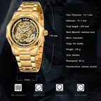 Relojes mecánicos para hombre Tiong, reloj esqueleto automático de lujo para hombres