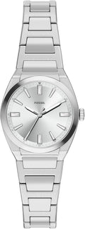 Fossil Reloj Everett de acero inoxidable con tres manecillas para mujer