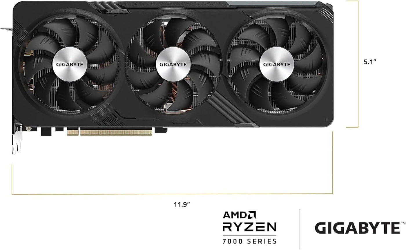 GIGABYTE Tarjeta gráfica Radeon RX 7700 XT Gaming OC 12G, 3 ventila...