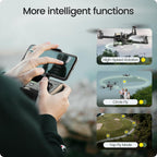 Holy Stone HS440 Drone FPV plegable con cámara WiFi 1080P para adultos principiantes y niños; control de gestos de voz RC Quadcopter con batería modular para largo tiempo de vuelo, vuelo automático, estuche de transporte