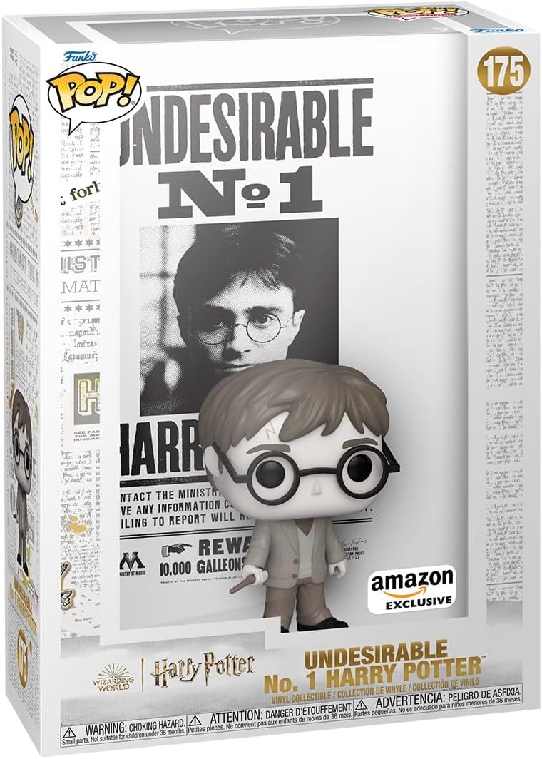 Funko Pop! Estuche de exhibición: Harry Potter - Póster de Harry buscado, Exclusivo de Amazon
