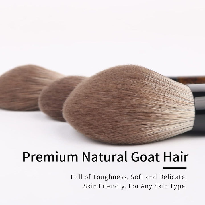 ENZO KEN MONI - Juego de brochas de maquillaje de pelo natural de c...
