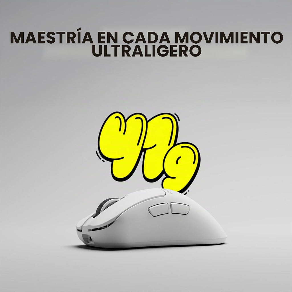 Pulsar Gaming Gears Xlite Crazylight Ratón Inalámbrico para Juegos, Ultra Ligero 1.45 oz (41g), Interruptor Óptico, 32000 DPI, 750 IPS, Sensor XS-1, Compatible con 8k (Uyuni Blanco)