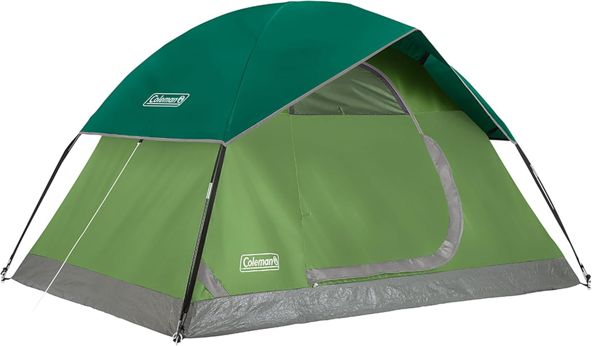Tienda de campaña Coleman Sundome con Rainfly, juego de tiendas para 2/3/4/6 personas que se monta en 10 minutos, refugio a prueba de clima para camping, festivales, patio trasero, pijamadas y más