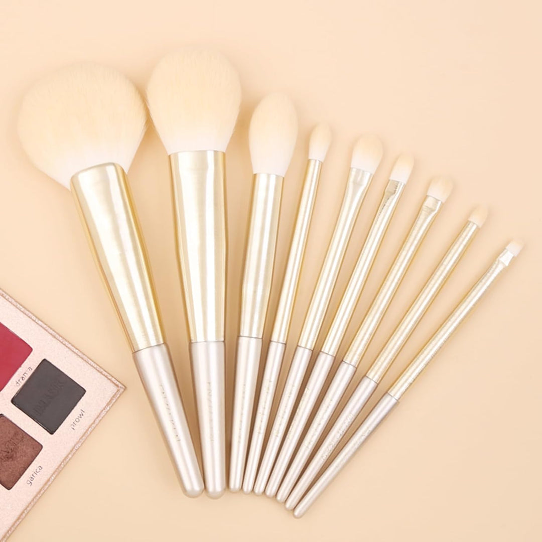 Luxury ENZO KEN - Juego de brochas de maquillaje de pelo natural pr...