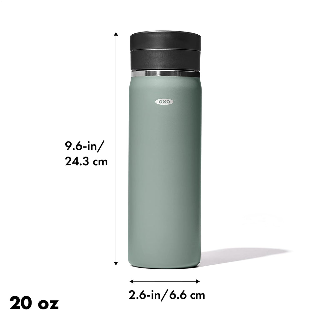 OXO Good Grips - Taza de café de viaje de 20 onzas con tapa SimplyClean™ a prueba de fugas, color jade