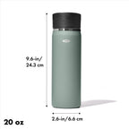 OXO Good Grips - Taza de café de viaje de 20 onzas con tapa SimplyClean™ a prueba de fugas, color jade