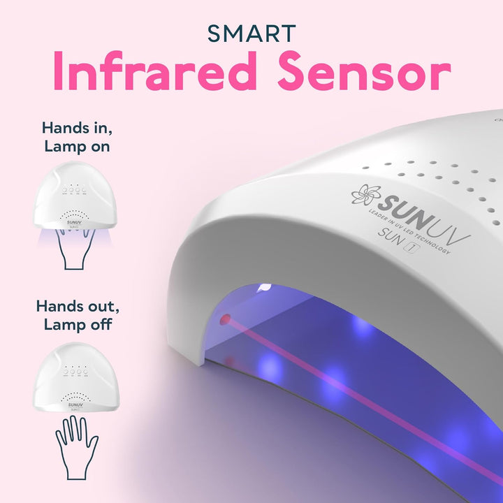 SUNUV Lámpara de uñas LED UV, luz de gel para esmalte de uñas, seca...