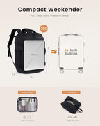 LOVEVOOK Mochila de viaje para mujer y hombre, Negro, Mochilas de viaje