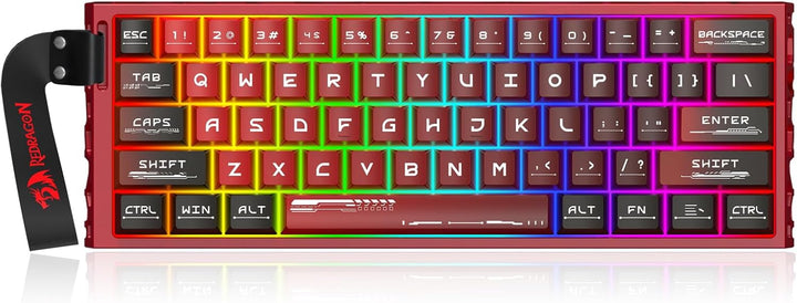Redragon K753 HE - Teclado para juegos de disparo rápido, 60% 61 te...