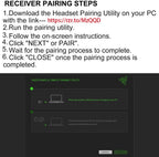 HUYUN Adaptador USB de repuesto para Razer Nari Ultimate, RC30-0267 Adaptador receptor USB para auriculares inalámbricos para juegos