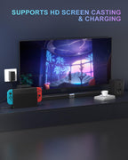Estación de acoplamiento para interruptor/interruptor OLED, juego de base de TV 3 en 1 de repuesto con módulo IC original, cargador de CA y cable HDMI de alta velocidad para salida HD 1080P y carga de