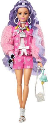 Muñeca Barbie Extra y accesorios con pelo largo color periwinkle, c...