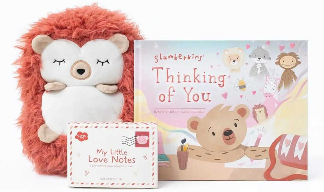 Slumberkins Hedgehug Valentines Set - XL Hedgehog Plush