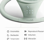 Munchkin Columpio eléctrico para bebé con vibración, columpio portátil para recién nacido y bebé, asiento inteligente habilitado para Bluetooth con música, movimiento y sonidos, salvia