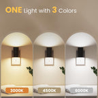 VOLISUN Luces nocturnas enchufables a la pared, luz nocturna LED regulable con sensor de luz del atardecer al amanecer, brillo ajustable de 0 a 100 lúmenes, 3 temperaturas de color, tamaño compacto