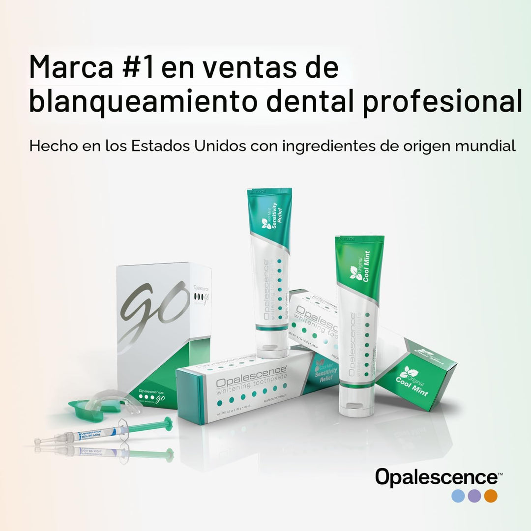Tiras blanqueadoras de dientes Opalescent Go - Peróxido de hidrógen...