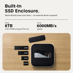 Satechi Thunderbolt 5 CubeDock con carcasa SSD NVMe integrada, color