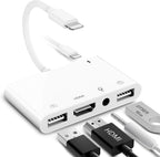 Adaptador Lightning a HDMI para iPhone/iPad a TV Adaptador USB OTG dual