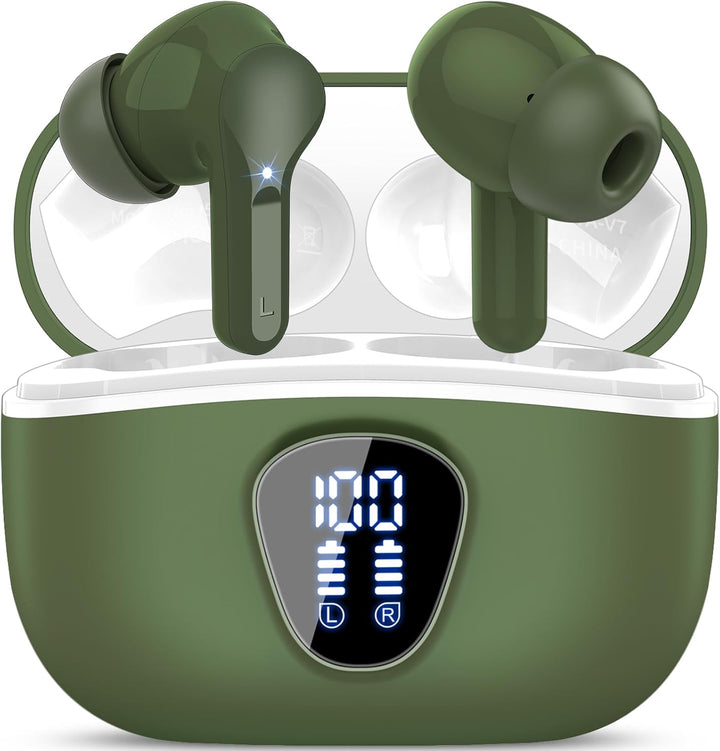 BESNOOW Auriculares inalámbricos, Bluetooth 5.4, estéreo de alta fi...