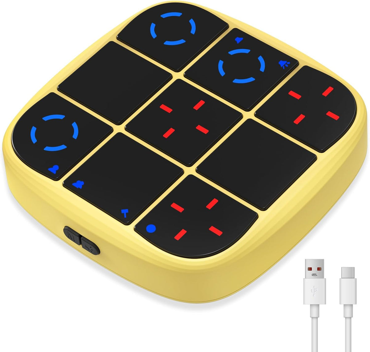 Juego de pernos recargables Tic-Tac-Toe, consola de rompecabezas de mano mejorada 4 en 1, juego de memoria educativo electrónico, juegos de mesa portátiles de viaje en automóvil para niños y adultos