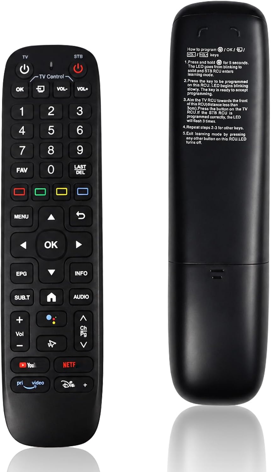 Nuevo control remoto de voz de retroiluminación V6 Plus, compatible con vSeeBox V6 Plus Control remoto por voz Bluetooth inteligente