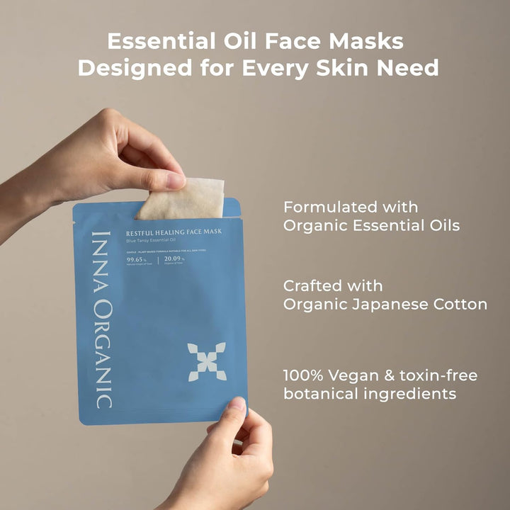 INNA ORGANIC Mascarilla de hoja \u2013 Curación reparadora, belleza...