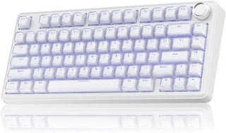 SOLAKAKA Teclado inalámbrico A75 para juegos con perilla multifunci...