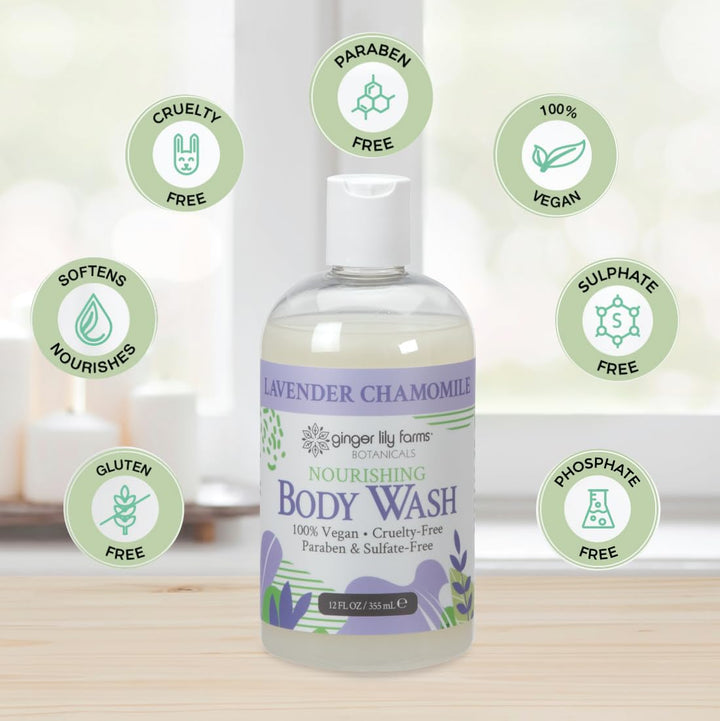 Ginger Lily Farms Botanicals - Jabón corporal nutritivo, 100% vegan...