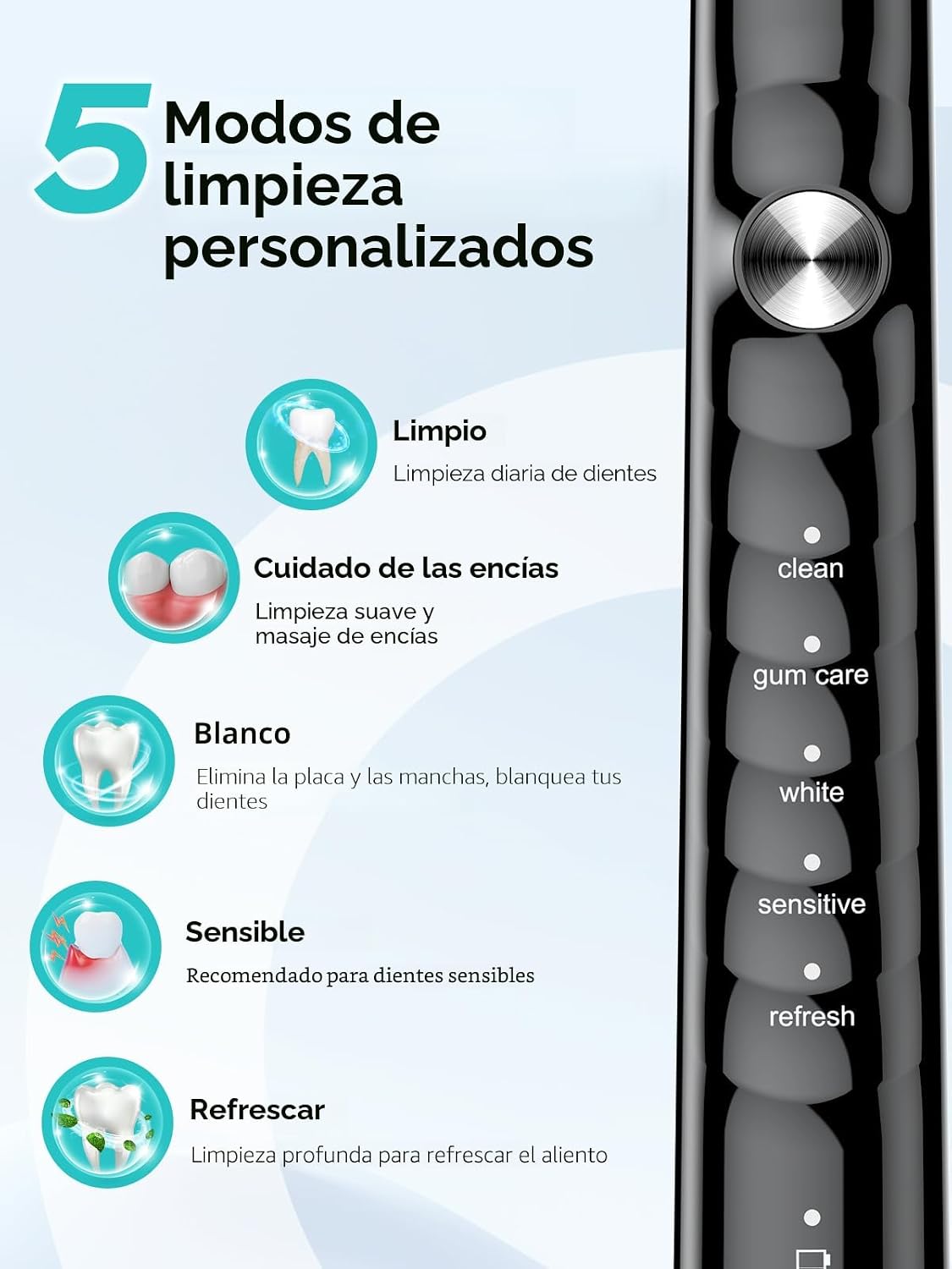 Cepillo de dientes eléctrico sónico COSLUS C40 para adultos, 47000V...