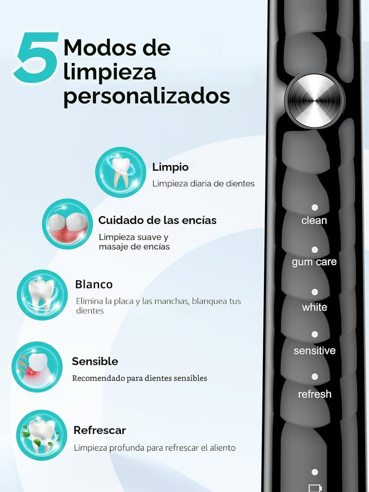 Cepillo de dientes eléctrico sónico COSLUS C40 para adultos, 47000V...