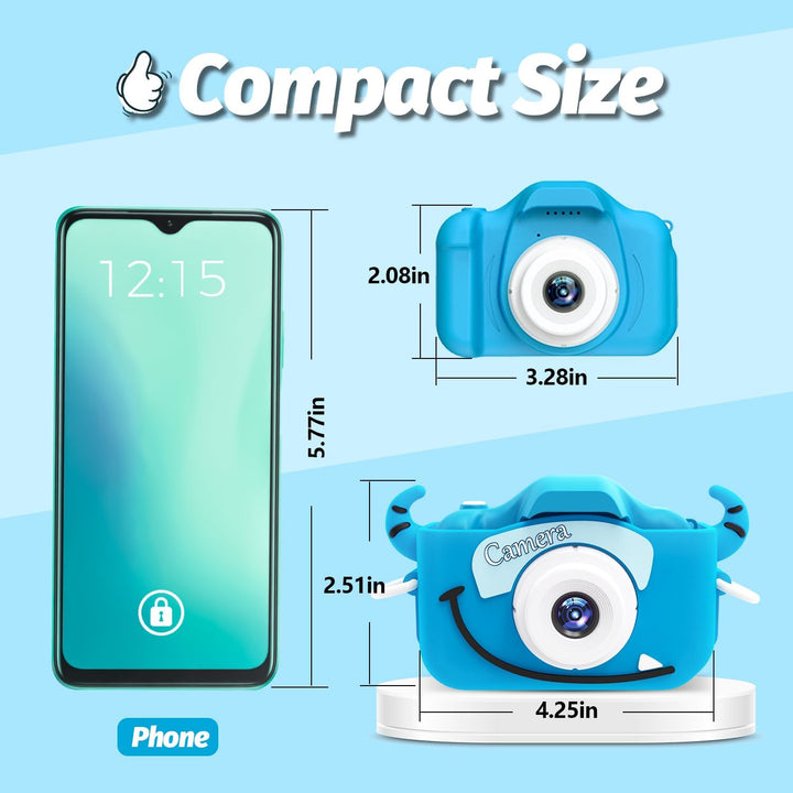 Goopow - Cámara digital para niños de 3 a 8 años, cámara de video c...