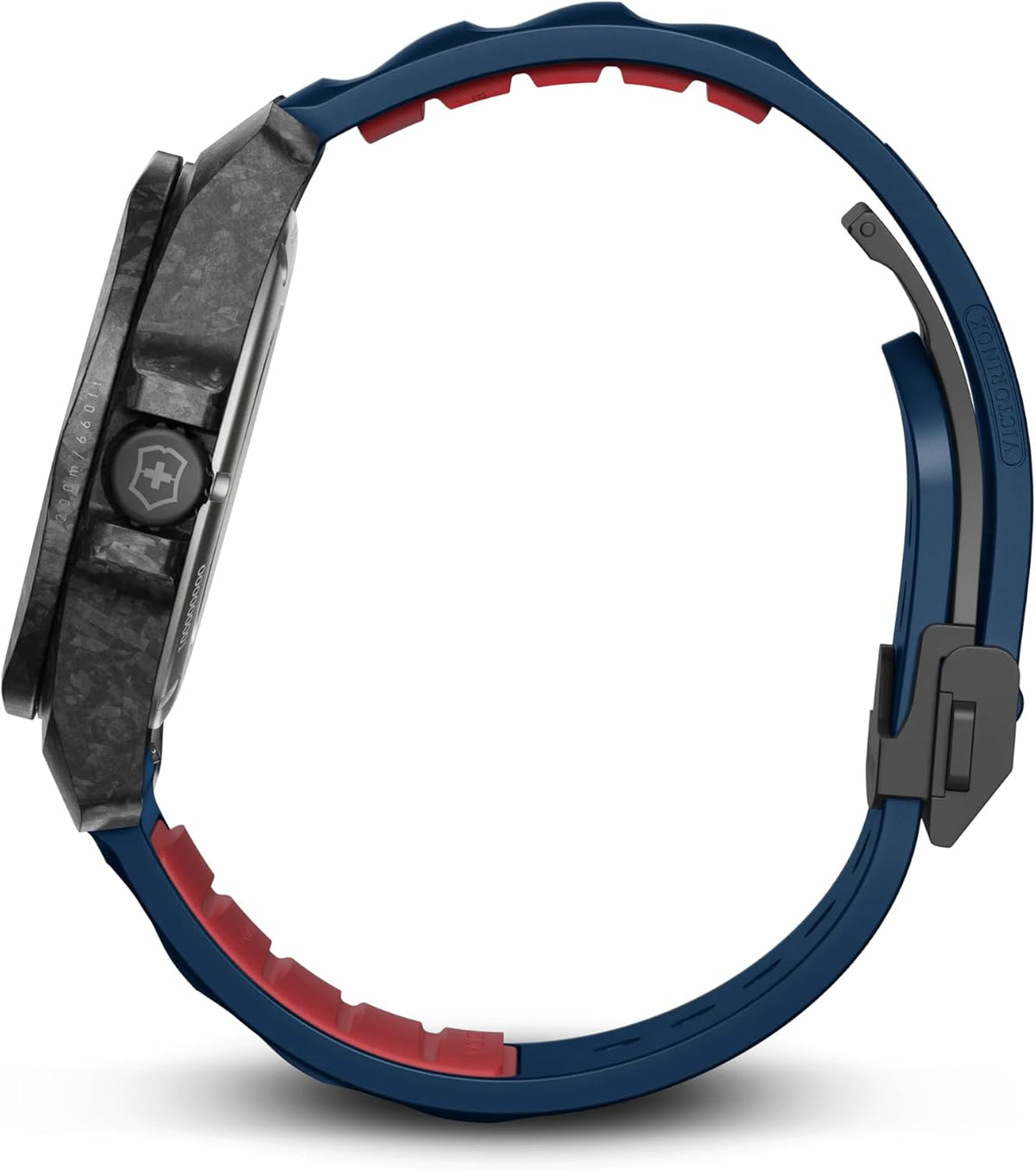 Victorinox I.N.O.X. Juego de reloj automático con correa de goma azul con esfera azul 1.614 in - 242022.1
