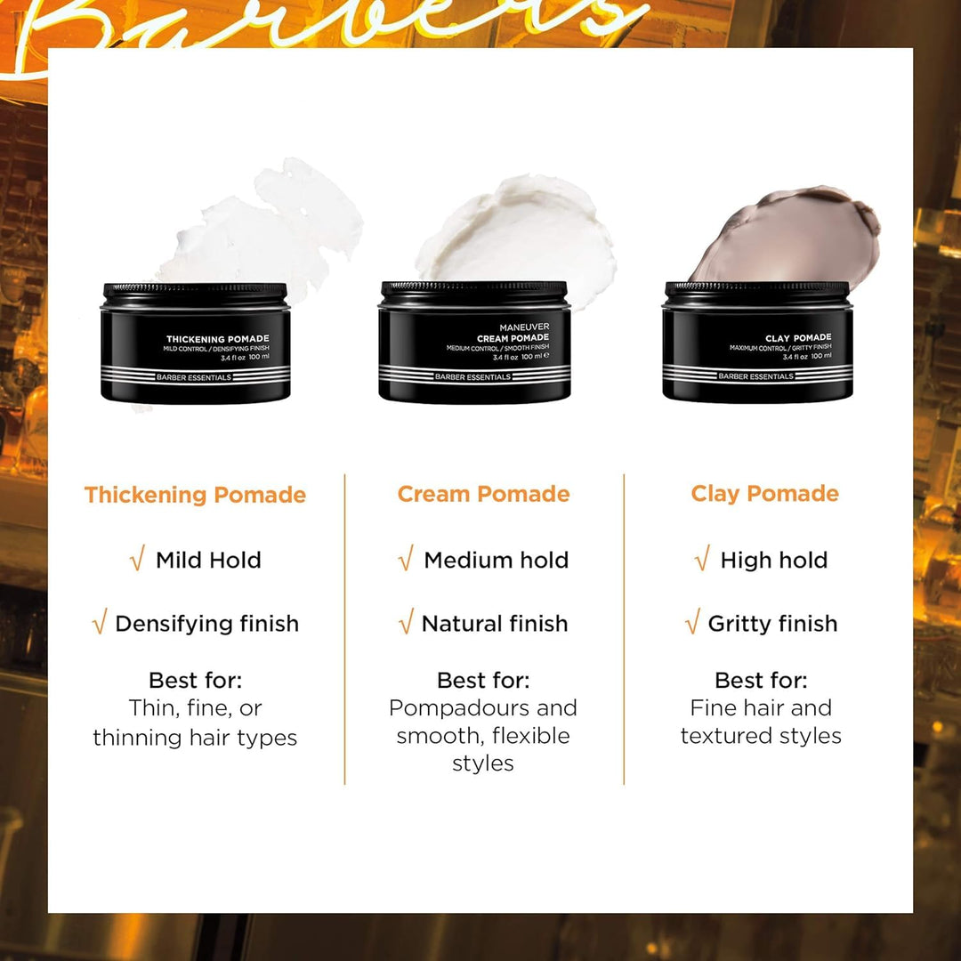 Redken Brews Pomada en crema para hombres, proporciona una sujeción...